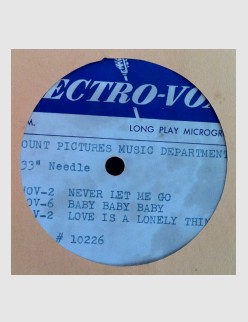 Acetate - Never Let Me Go / Baby, Baby, Baby / Love Is A Lonely Thing (Thanks to Rogier van Luyken)