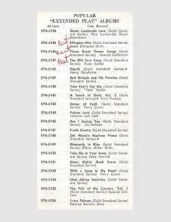 RCA Numerical Catalog - November 1960