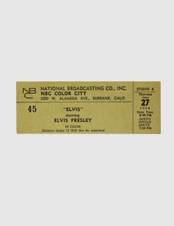 Ticket - June 27 1968 - 8pm (Thanks to Graceland)